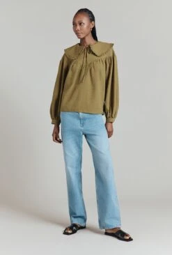 Daisy Jacquard Cotton Shirt -Ghost Fashion Store Q08G005 J17 31412 650px 964px