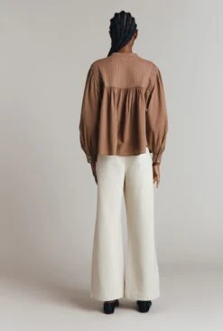 Greta Cotton Jacquard Blouse -Ghost Fashion Store Q09G004 N60 31836 650px 964px