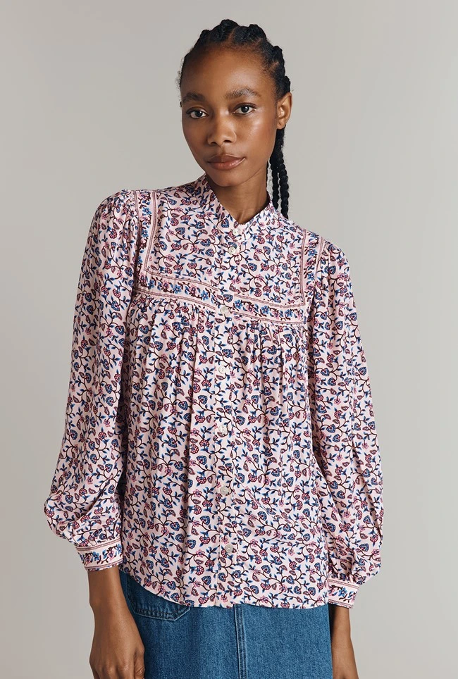 Cindy Crepe Button Through Blouse 5 Cindy Crepe Button Through Blouse - Image 3