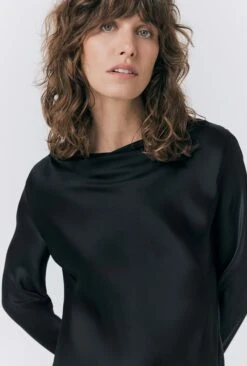 Isabella Satin Blouse -Ghost Fashion Store Q10G010 A01 33295 650px 964px