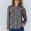 Lydie Crepe Floral Button Up Blouse -Ghost Fashion Store Q10G011 Z73 33408 650px 964px