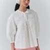 Loren Embroidered Cotton Blouse -Ghost Fashion Store Q10G017 C01 33634 650px 964px