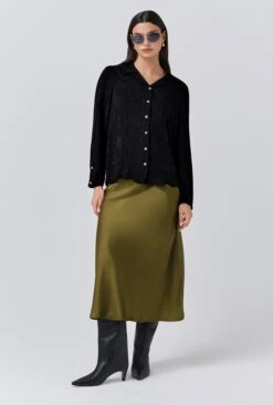 Emily Embroidery Button Through Blouse