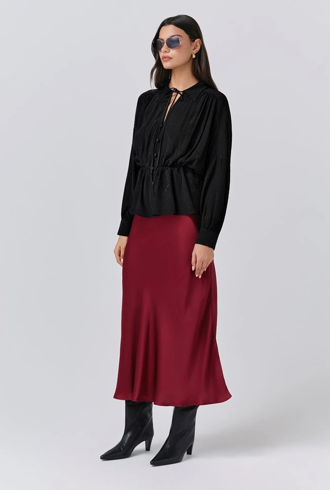 Amber Crepe Tie Neck Blouse 5 Amber Crepe Tie Neck Blouse - Image 3