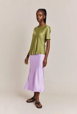 Luna Satin Slip Skirt Lilac -Ghost Fashion Store S05G002A L04 26732 650px 964px