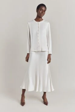 Luna Satin Slip Skirt Ivory -Ghost Fashion Store S05G002A M12 29913 650px 964px