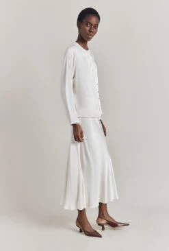 Luna Satin Slip Skirt Ivory -Ghost Fashion Store S05G002A M12 29914 650px 964px