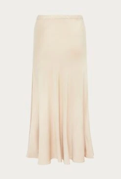 Luna Satin Slip Skirt Stone -Ghost Fashion Store S05G002A N04 26739 650px 964px