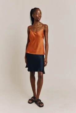 Arella Satin Slip Skirt Navy -Ghost Fashion Store S06G003 K10 26747 650px 964px