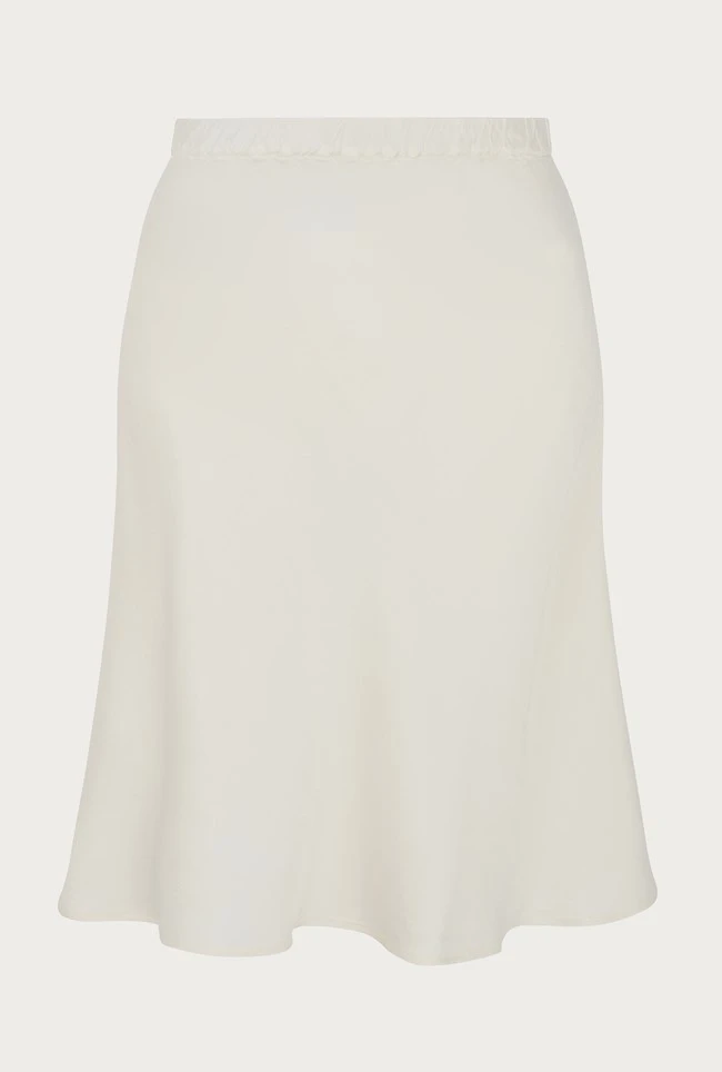 Arella Satin Slip Skirt Ivory 7 Arella Satin Slip Skirt Ivory - Image 5