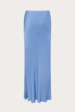 Emma Satin Midi Skirt Cornflower Blue -Ghost Fashion Store S06G004 K92 27845 650px 964px