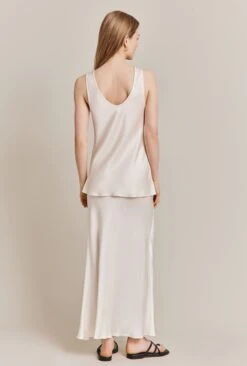 Emma Satin Midi Skirt Ivory -Ghost Fashion Store S06G004 M12 27661 650px 964px
