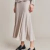 Phoebe Crepe Skirt Beige Pearly -Ghost Fashion Store S06G005 N01 28896 650px 964px
