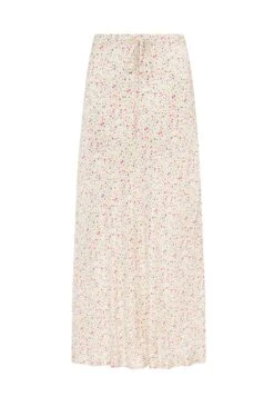 Darcy Satin Midi Skirt Cream Bubble -Ghost Fashion Store S06G006 Z57 28188 650px 964px