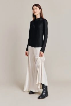 Adrianna Satin Maxi Skirt Ivory -Ghost Fashion Store S06G008 M12 28503 650px 964px