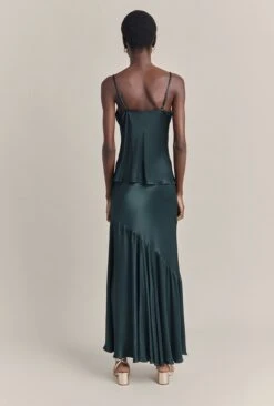 Eileen Satin Midi Skirt Cedar -Ghost Fashion Store S07G004 J21 29895 650px 964px