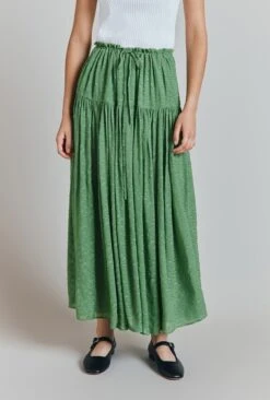 Ruth Georgette Jacquard Midi Skirt -Ghost Fashion Store S09G009 J30 31678 650px 964px