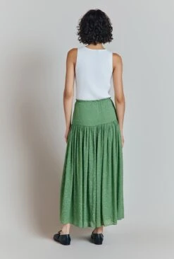 Ruth Georgette Jacquard Midi Skirt -Ghost Fashion Store S09G009 J30 31679 650px 964px