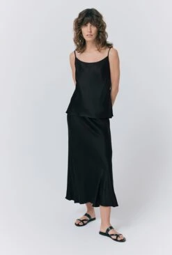 Luna Satin Slip Skirt