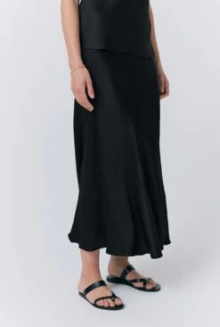Luna Satin Slip Skirt -Ghost Fashion Store S10G001 A01 33242 650px 964px