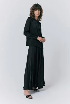 Colette Satin Maxi Skirt -Ghost Fashion Store S10G003 A01 33782 650px 964px