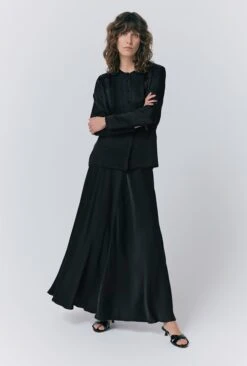 Colette Satin Maxi Skirt -Ghost Fashion Store S10G003 A01 33783 650px 964px
