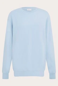 Organic Longline Sweatshirt Pale Blue -Ghost Fashion Store V02G007 K80 22754 650px 964px