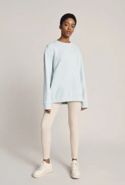 Organic Longline Sweatshirt Pale Blue -Ghost Fashion Store V02G007 K80 22756 650px 964px