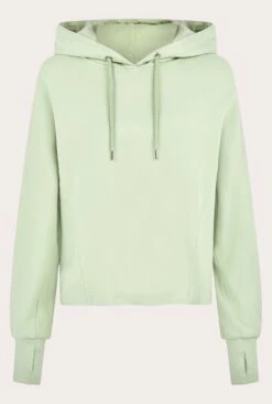Cropped Organic Hoodie Mint Green -Ghost Fashion Store V02G012 J28 22852 650px 964px