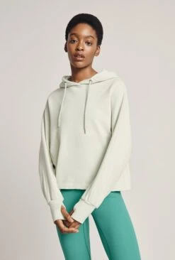 Cropped Organic Hoodie Mint Green -Ghost Fashion Store V02G012 J28 22856 650px 964px