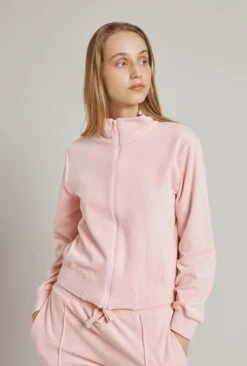 Velour Track Top Pink -Ghost Fashion Store V02G020 H44 24618 650px 964px