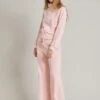 Wide Leg Velour Pant Pink