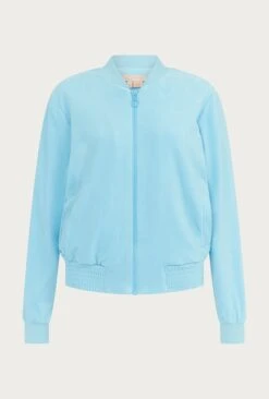 Velour Zip Track Top Cornflower Blue -Ghost Fashion Store V02G022 K91 24624 650px 964px